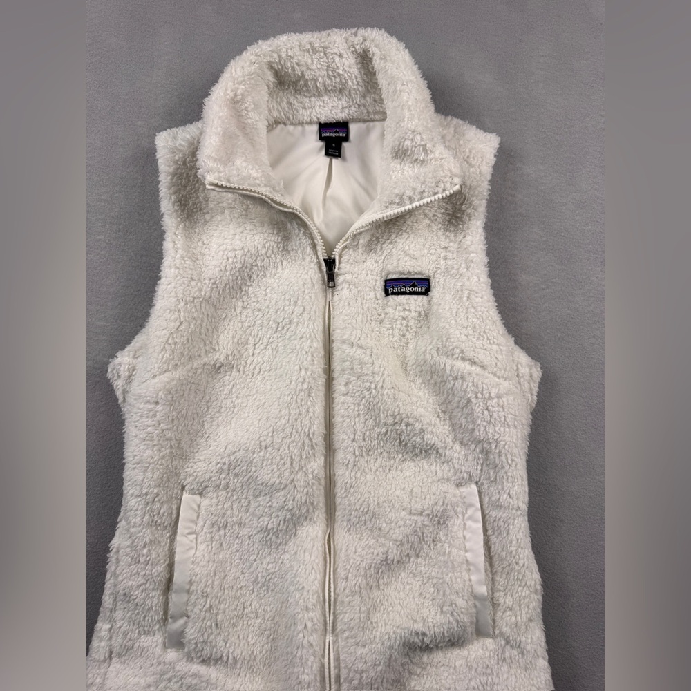Patagonia Cream Fleece Full Zip Vest Gorpcore Hiking Camping Cabincore - Picture 8 of 8